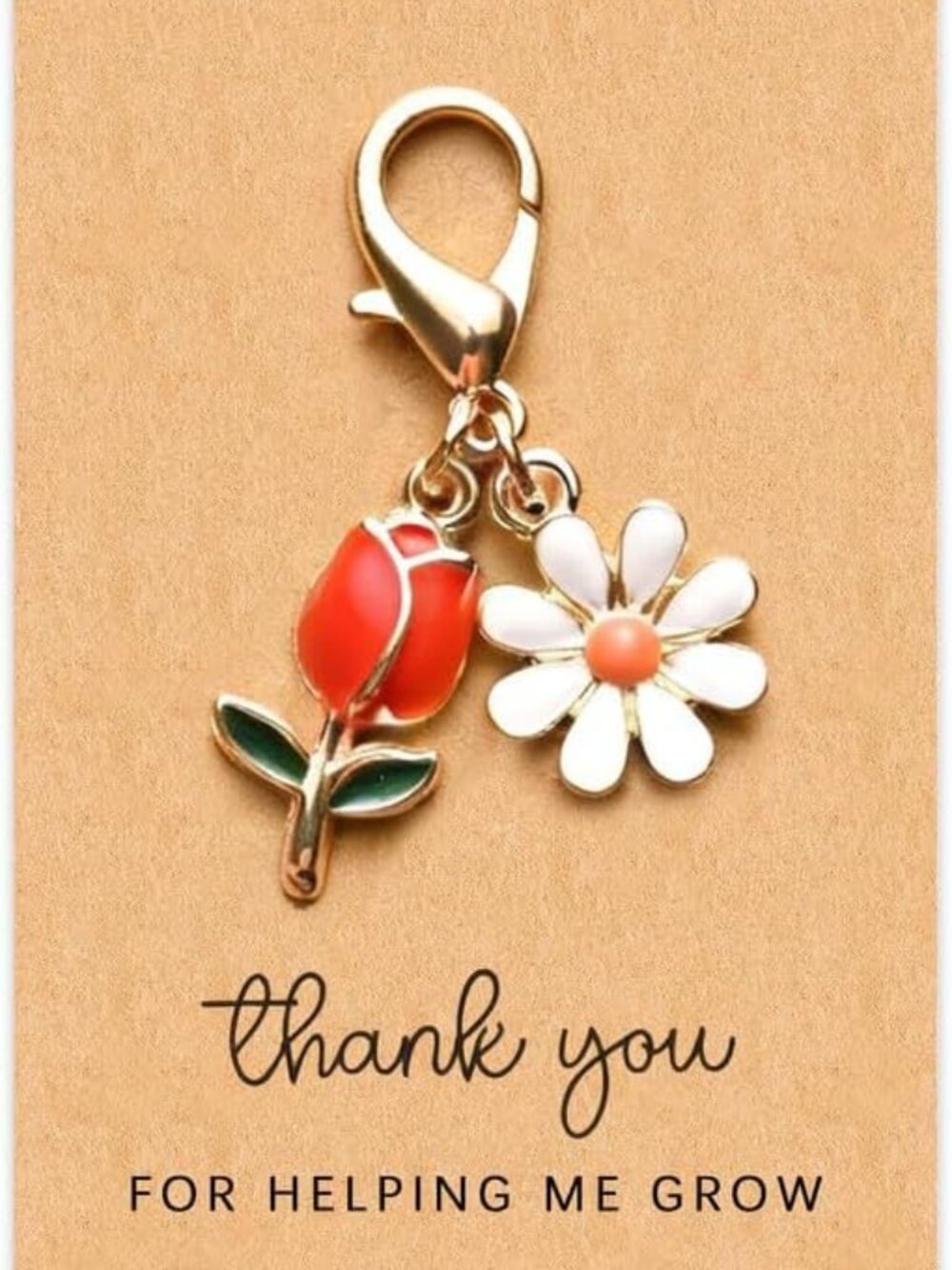 Flower Keychain Daisy Tulip Cute Charms Bags Backpacks Handbags Purse Accessory